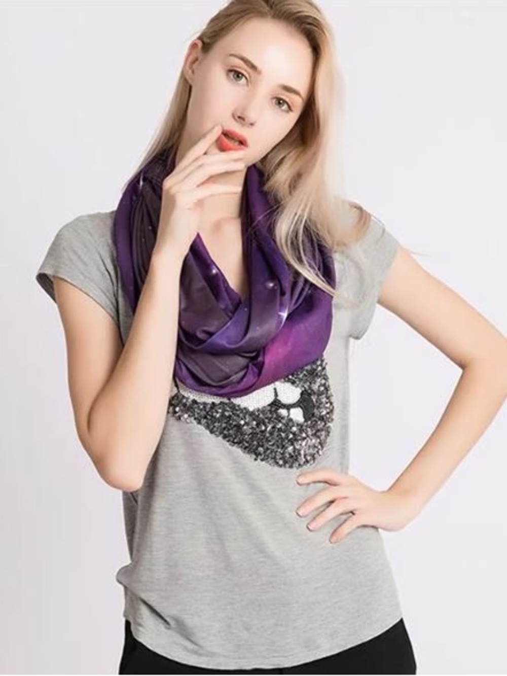 Purple Galaxy Infinity Scarf
